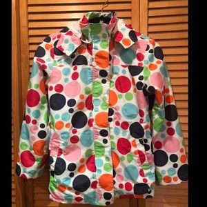 name it Girls Polka Dot Raincoat Rain jacket 10-11
